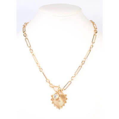 Brogan Heart Necklace Gold