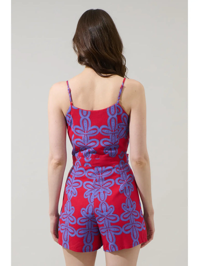 Rory Floral Kirsten Tie Romper