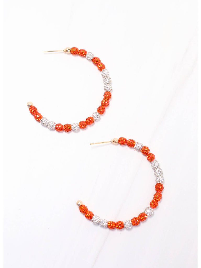 School Pride Pave Hoop Earring