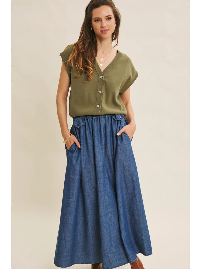 Multi-Way Button-Down Sweater Vest