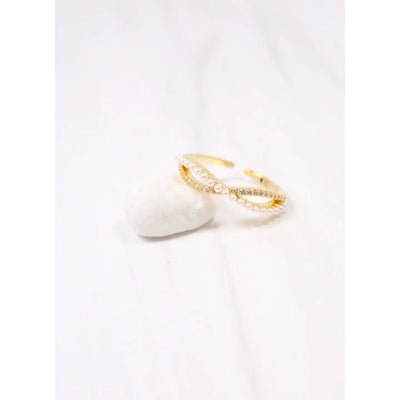 Pappas Pearl and Cz Ring Gold