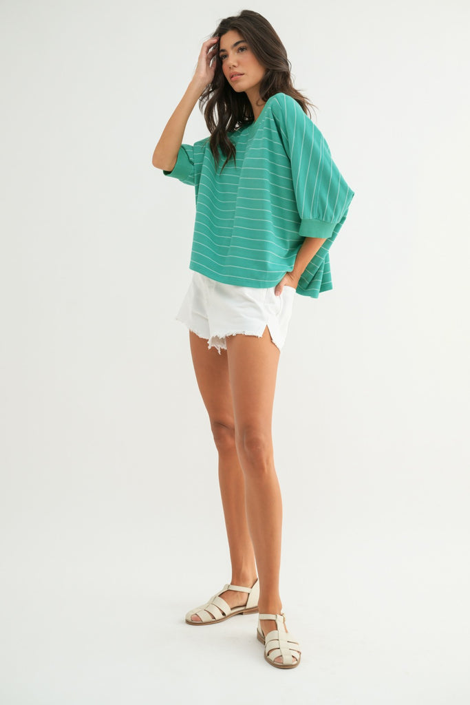 Hannah Striped Dolman Top