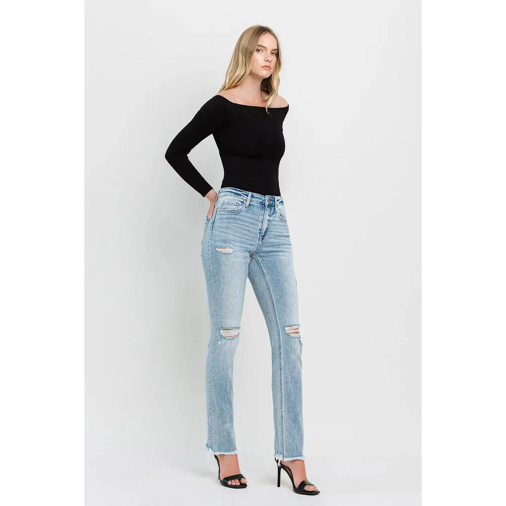 Pamper High Rise Straight Jeans