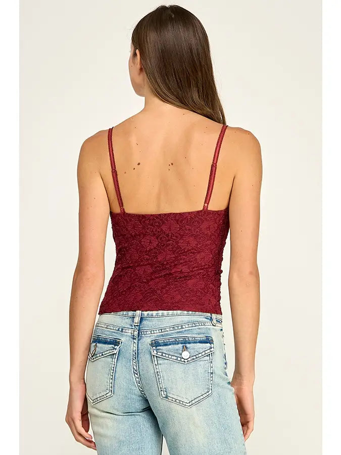 Lace Draped Cami Top
