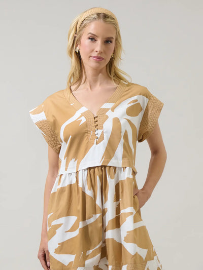 Hazel Abstract Jolene Trapeze Mini Dress