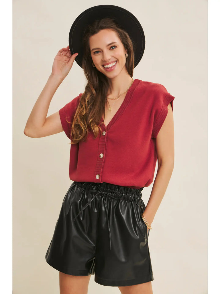 Multi-Way Button-Down Sweater Vest