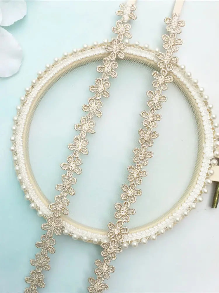 Gold Small Flower Bra Straps