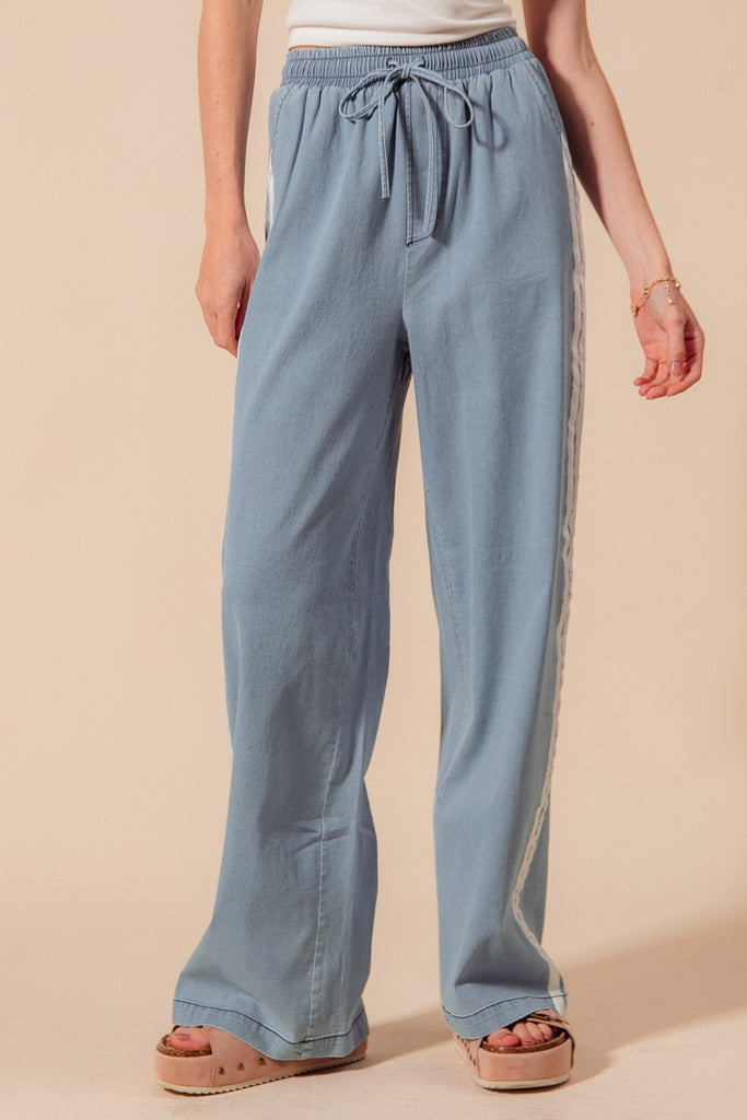 Denim Track Pants