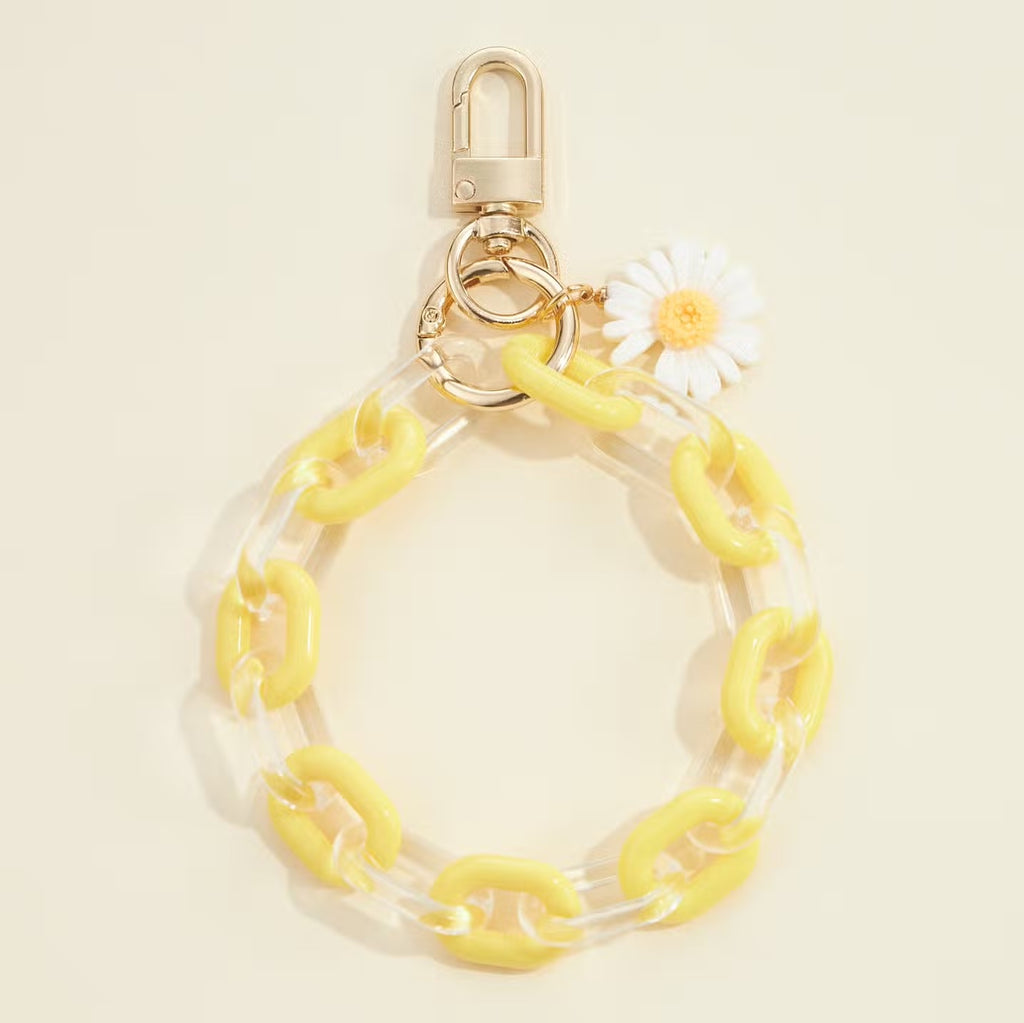 Flower Charm Chain Keychain