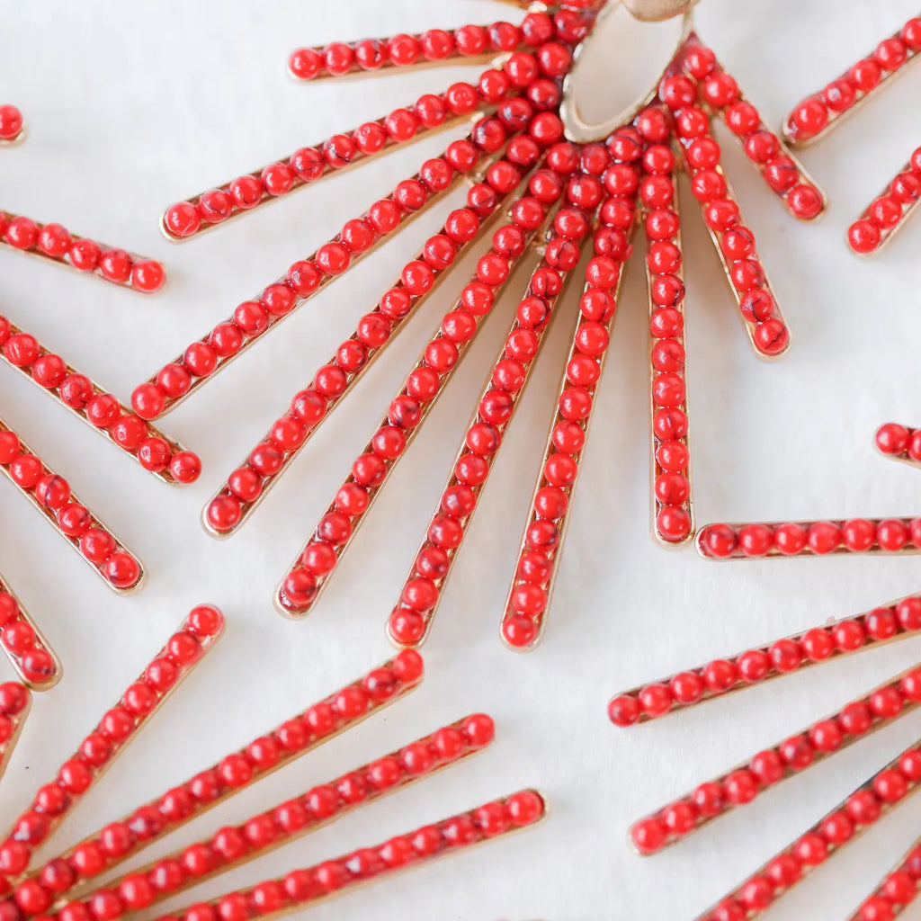 Sunburst Statement Drop Earrings