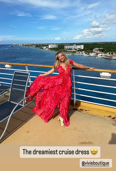 Sunset Red Maxi Dress