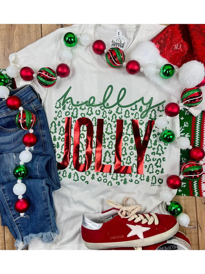 Holly Jolly V Neck Tee Pre Order