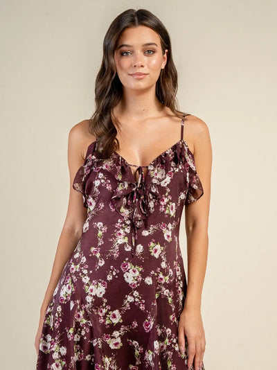 Fall Floral Flowy Dress