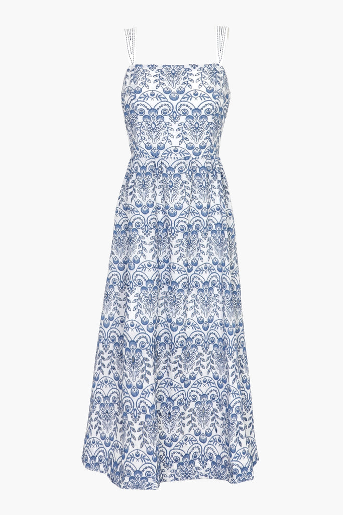 Ari Embroidered Midi Dress