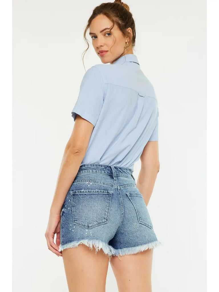 Amelia High Rise Denim Shorts