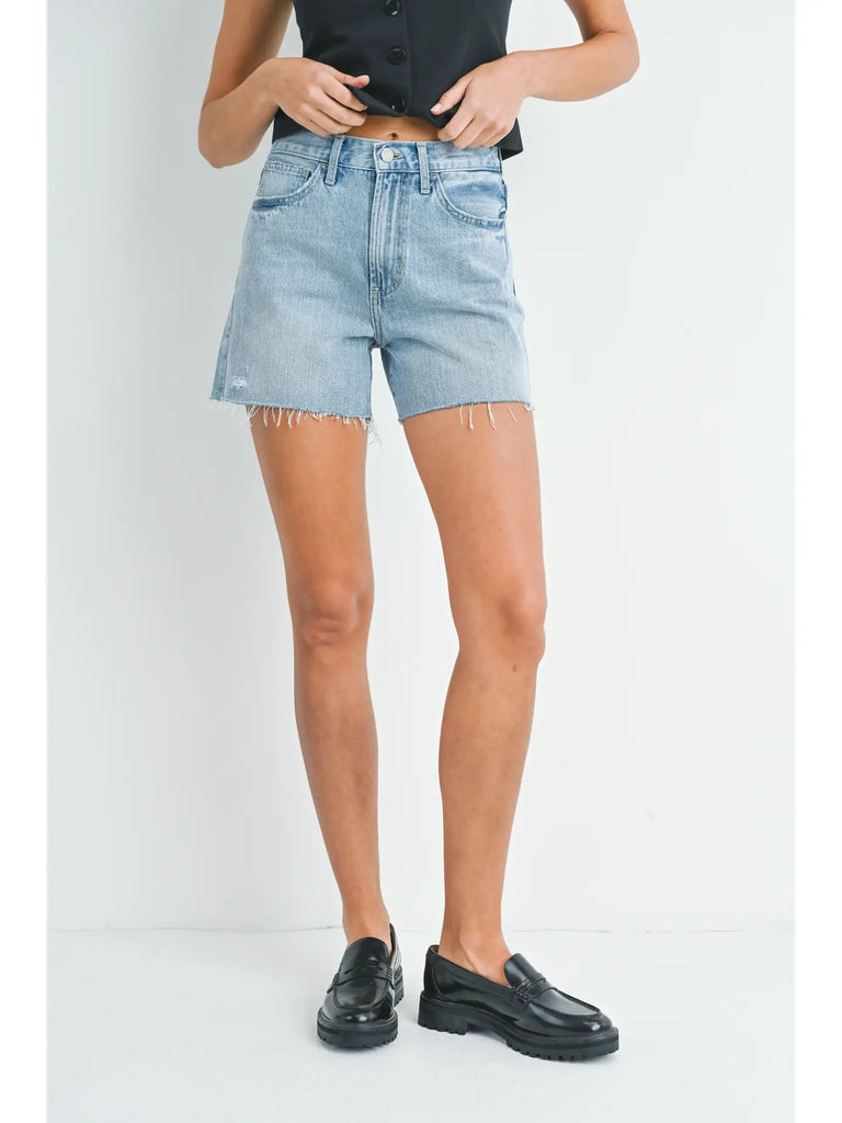 Longer Length Short Denim Short