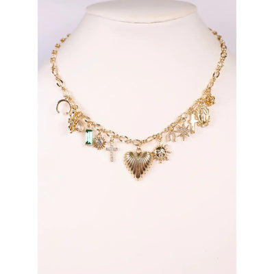 Natalya Charm Necklace Gold