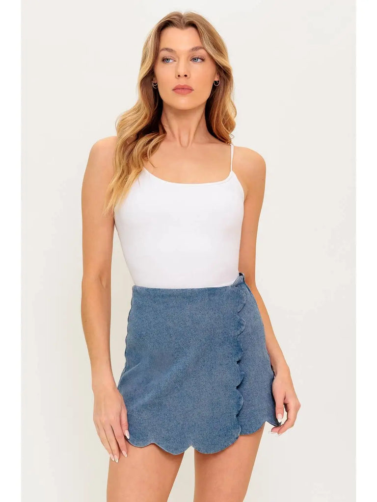 Scalloped Skort