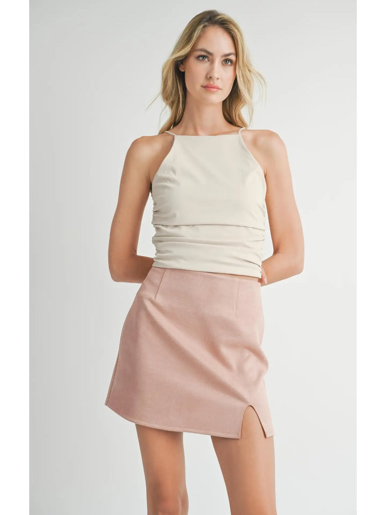 On Point Ruched Knit Tank