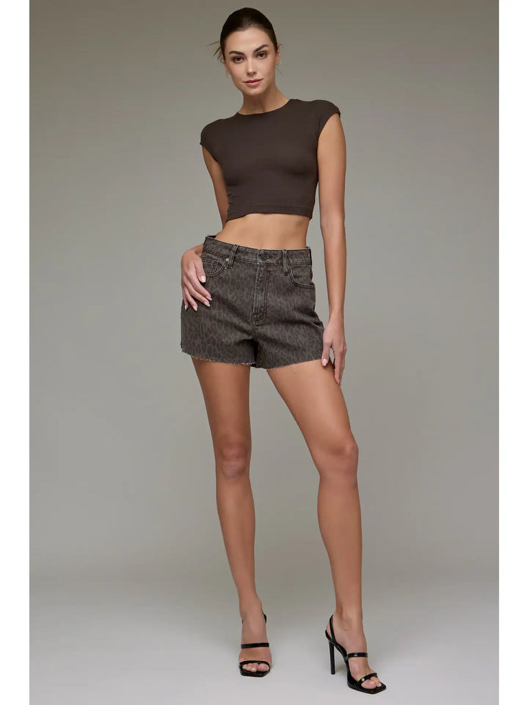 Riley Brown Cheetah High Rise 3" Inseam Shorts