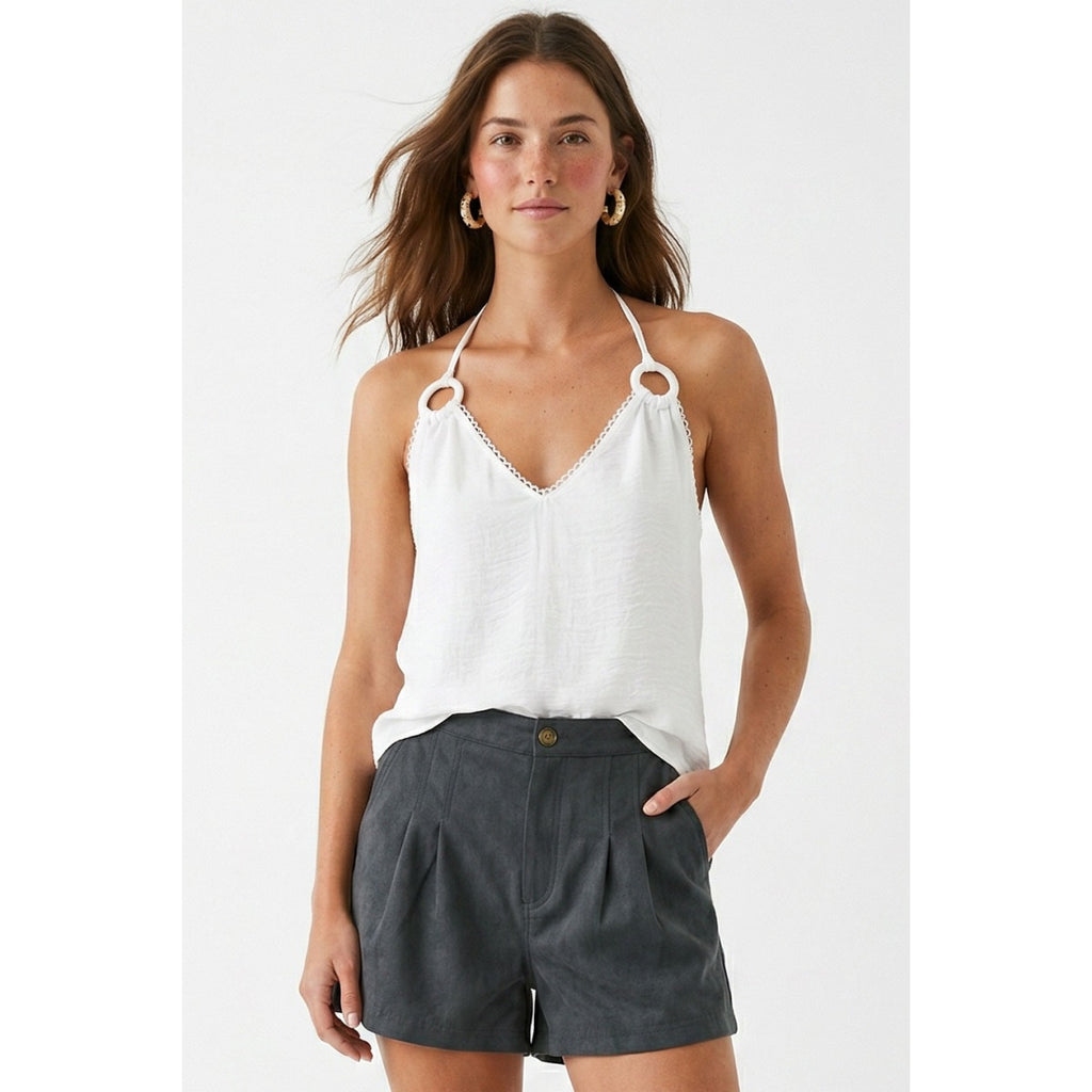 Ring Detail Halter Top