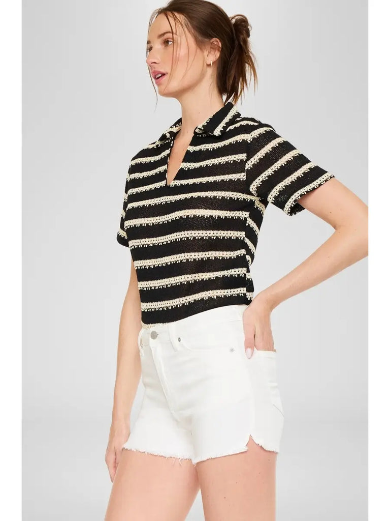 Ava White Denim Shorts