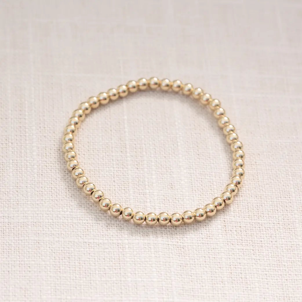 4mm Gold Filled Ball Bracelet