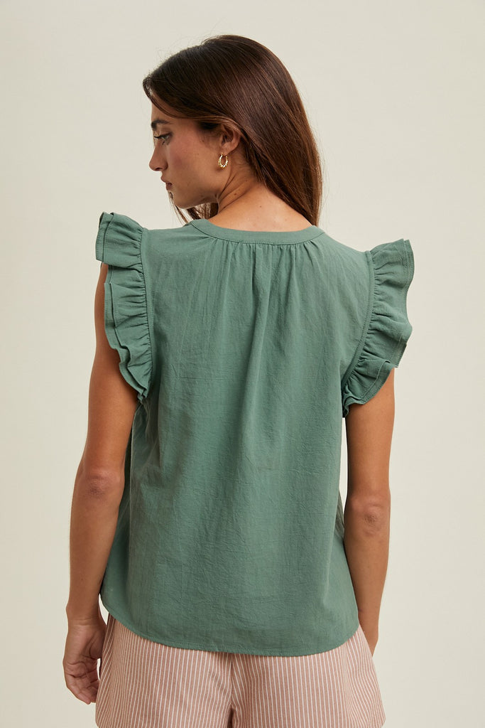 Reena Ruffle Sleeve Top