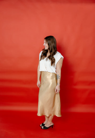 Holly Gold Bias Skirt