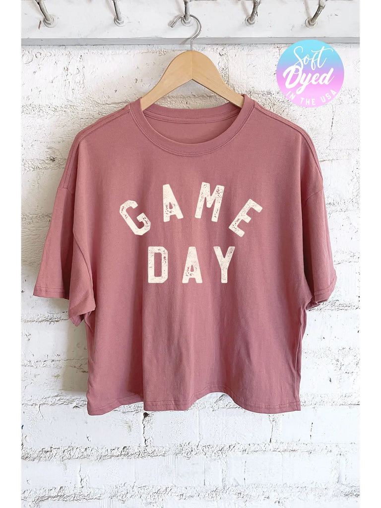 Game Day Graphic Long Crop Top