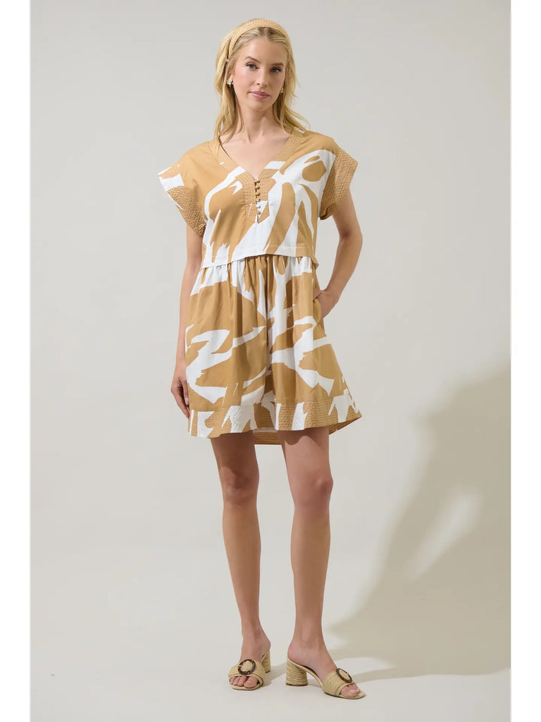 Hazel Abstract Jolene Trapeze Mini Dress