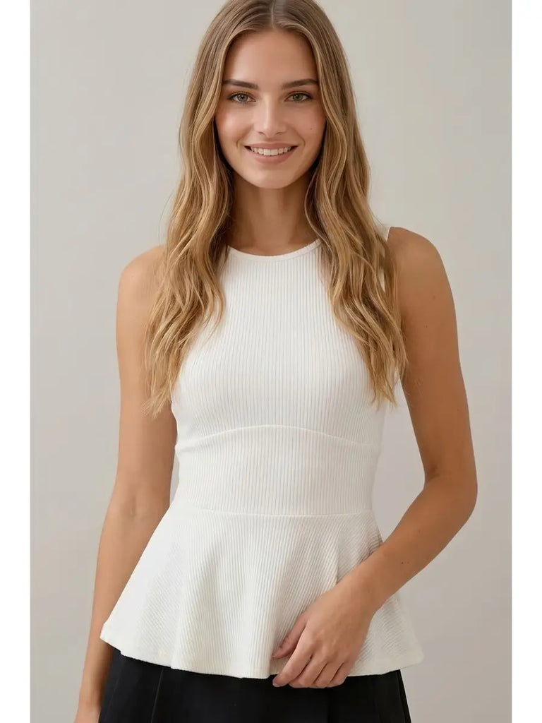 Corset Line Ribbed Top