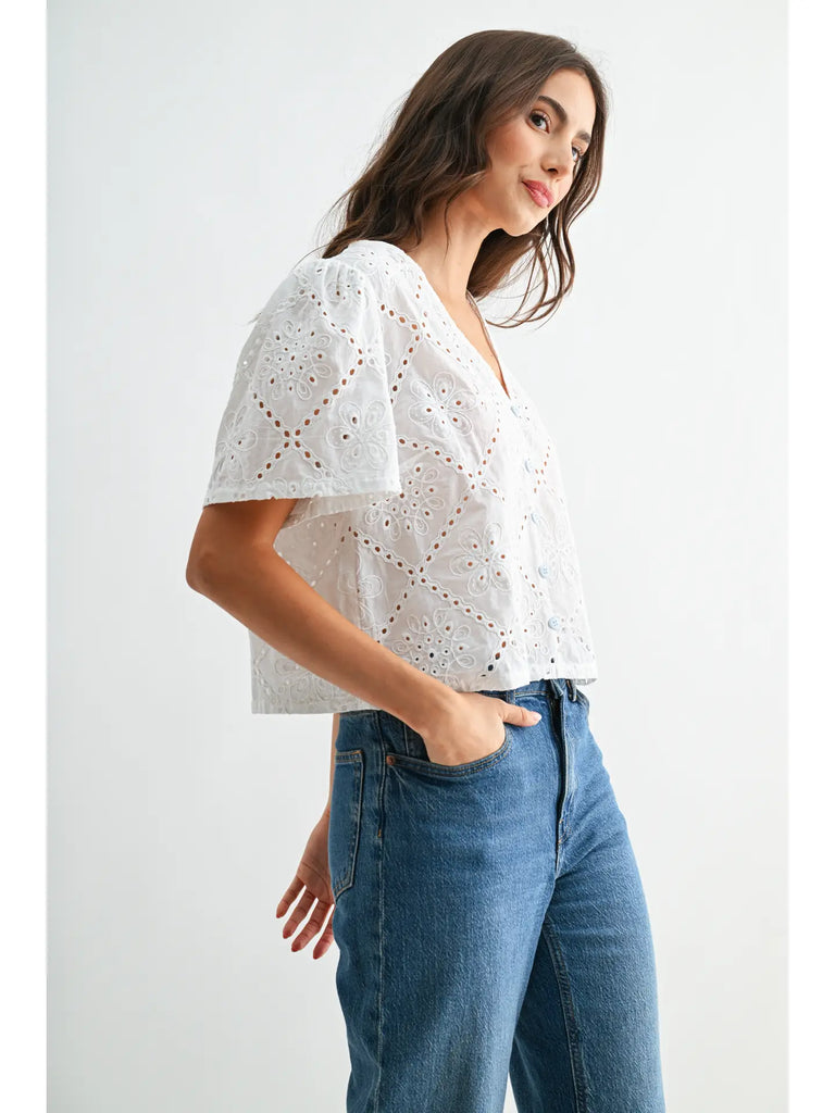 Silvia Short Sleeve Blouse