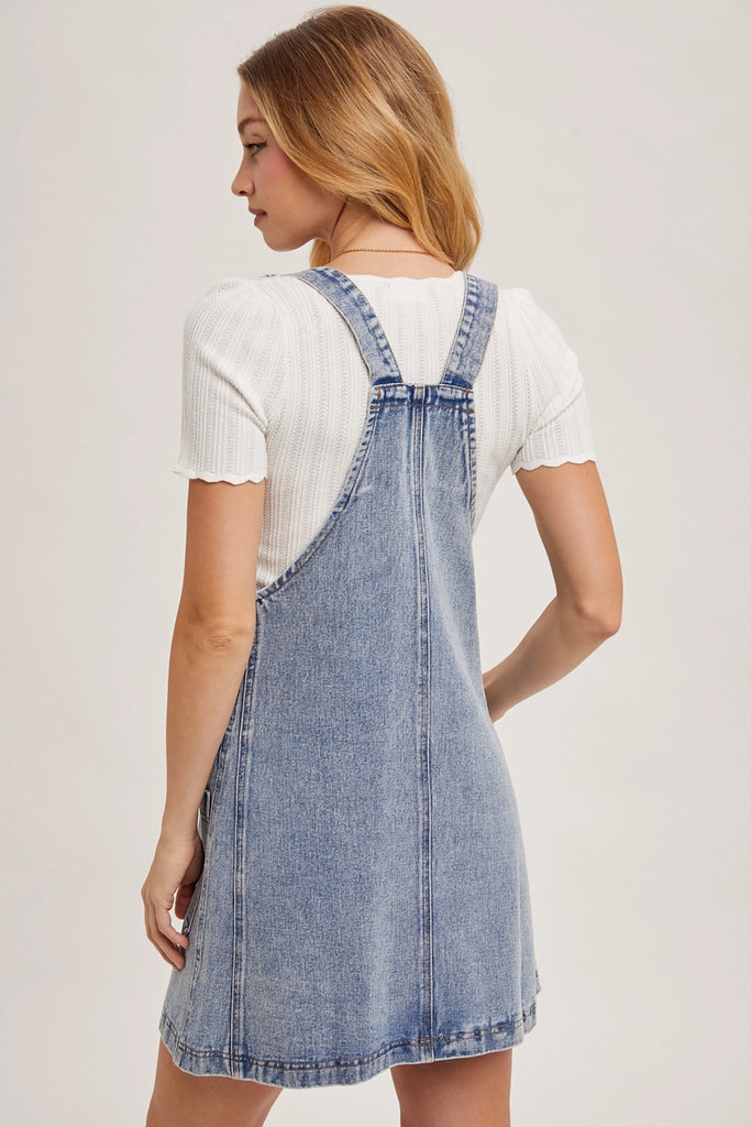 Denim Overall Mini Dress