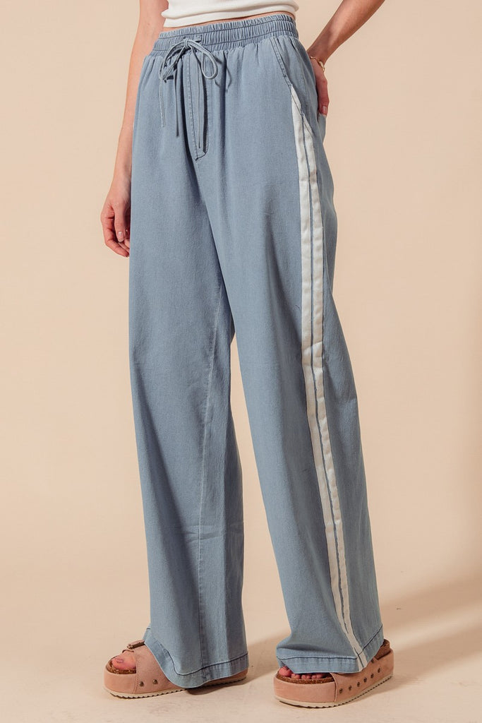 Denim Track Pants