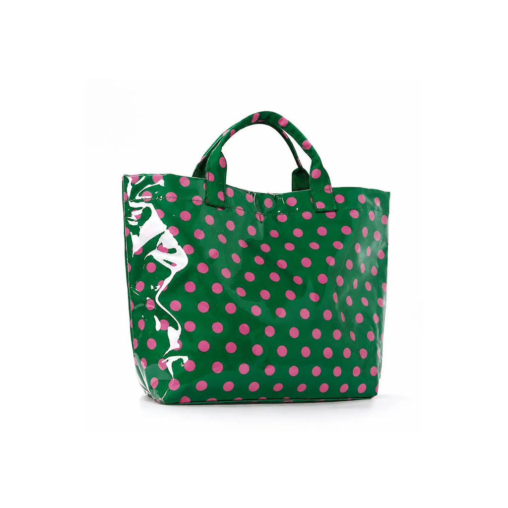 Large Polka Dot Vinyl Tote Bags