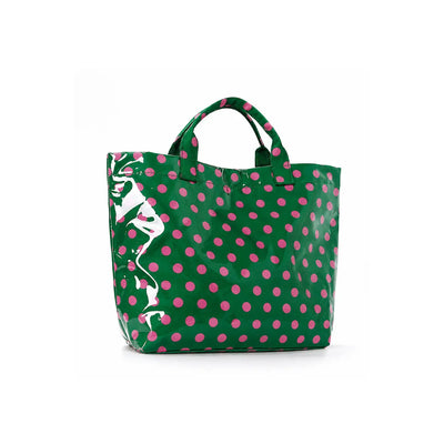 Large Polka Dot Vinyl Tote Bags
