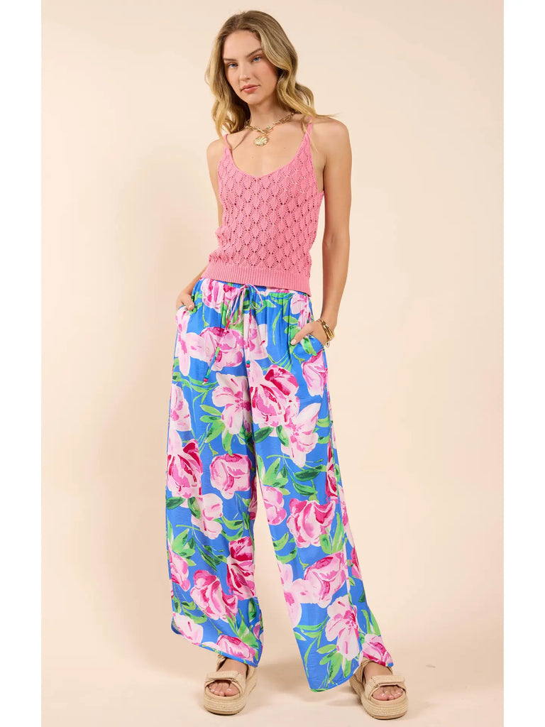 Technicolor Elastic Waist Pants