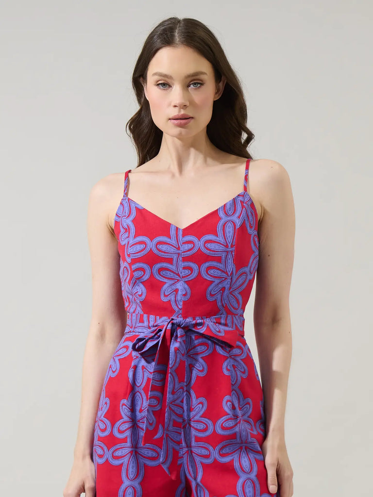 Rory Floral Kirsten Tie Romper