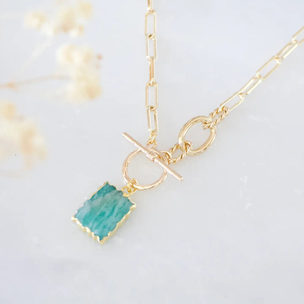 African Jade Toggle Necklace