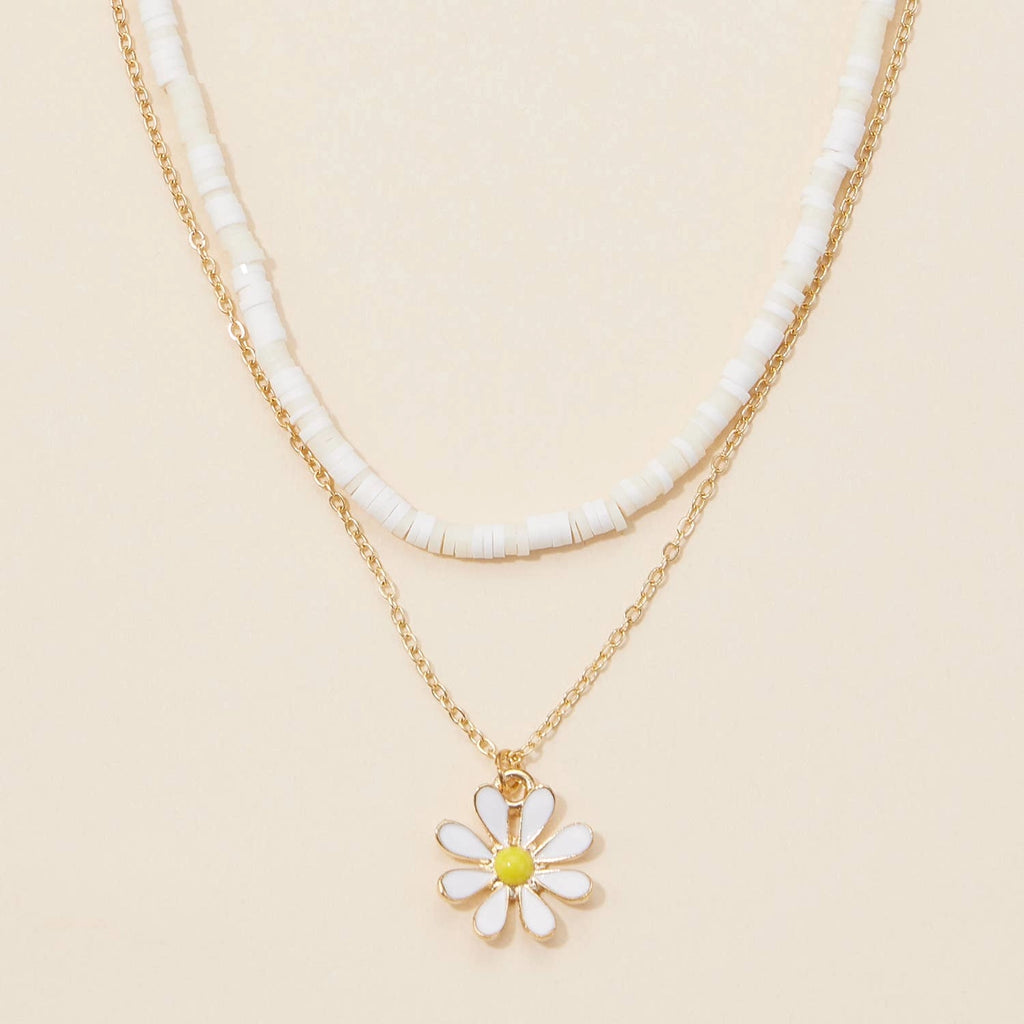 Rubber Beaded Layered Necklace