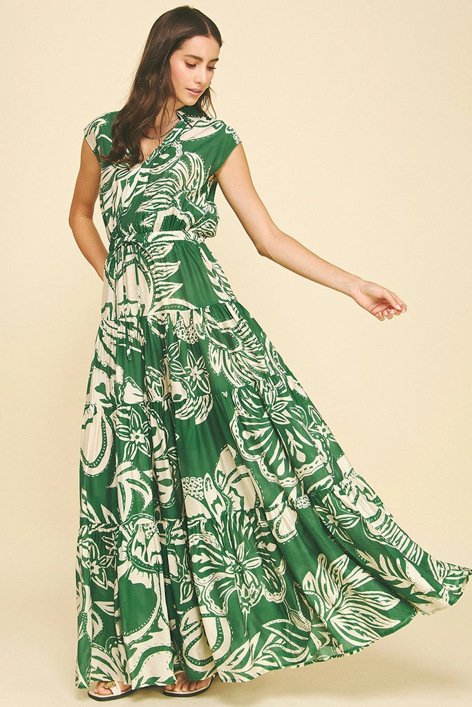 Audrey Floral Tiered Maxi Dress