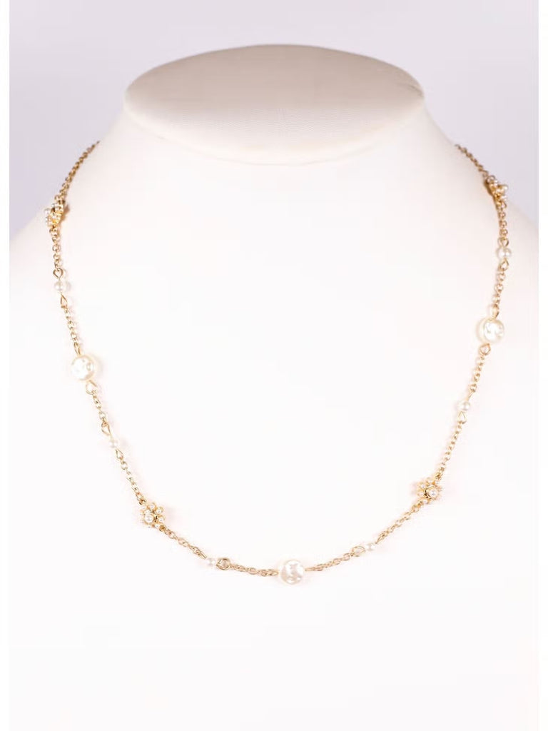 Tompkins Pearl Necklace Gold