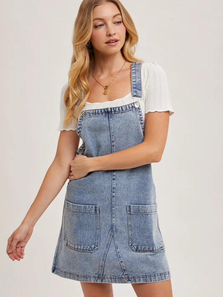 Denim Overall Mini Dress