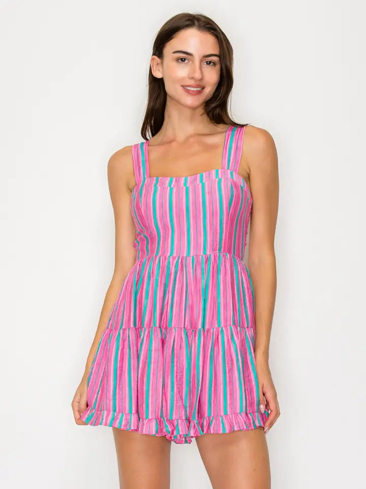 Raspberry Drift Romper