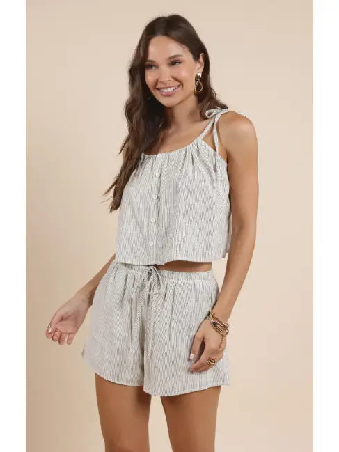 Mojave Tie Strap Button Tank