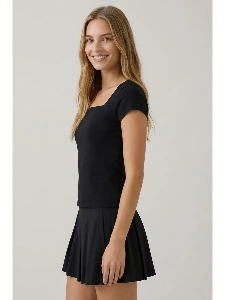 Square Neck Stretch Top