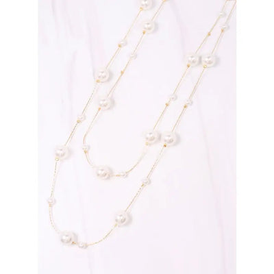 Grifasi Long Pearl Necklace Gold