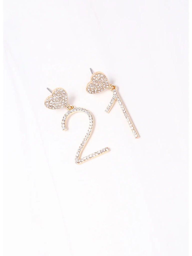 21 Drop Earring Gold
