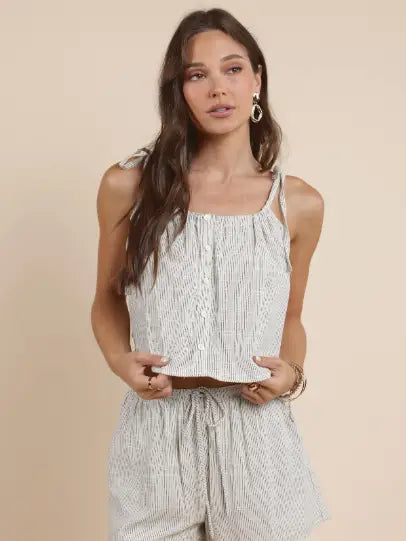 Mojave Tie Strap Button Tank